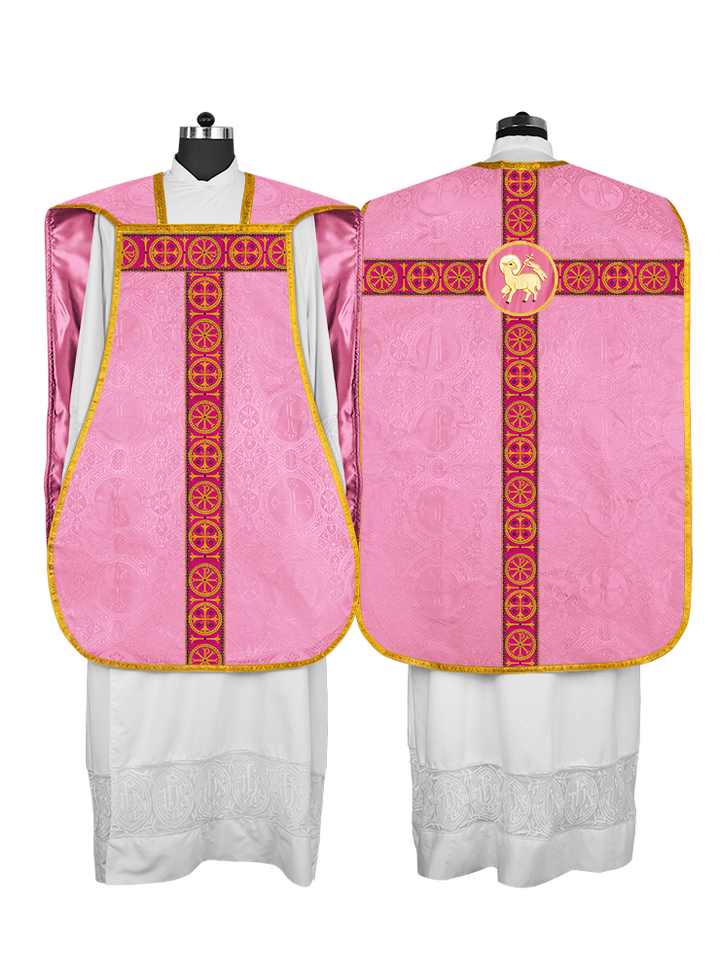 Catholic Roman Chasuble with Ornate Orphrey