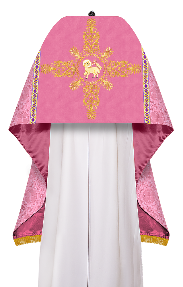 Humeral Veil Vestment with Embroidery and Spiritual Motif