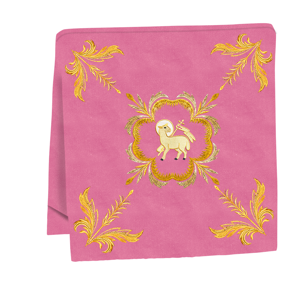 Handcrafted Church Altar Cloth with Detailed Embroidered Trims