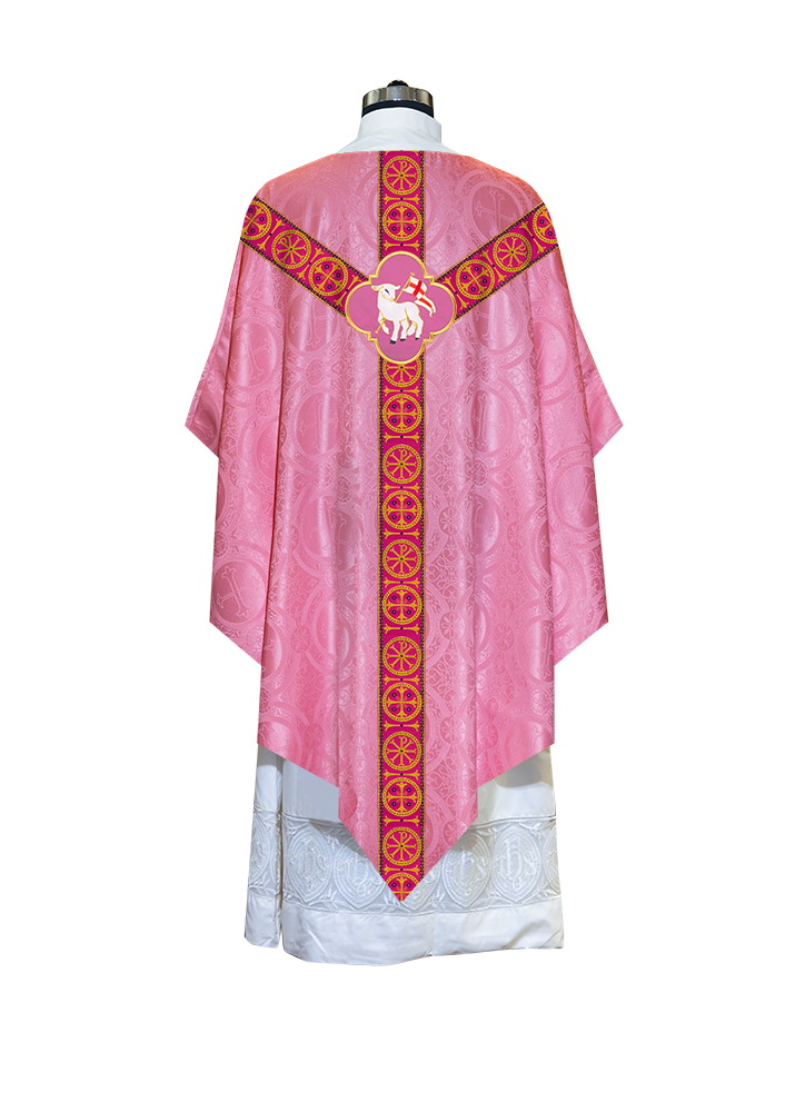 Divine Pugin Chasuble with Braided Lace Orphrey