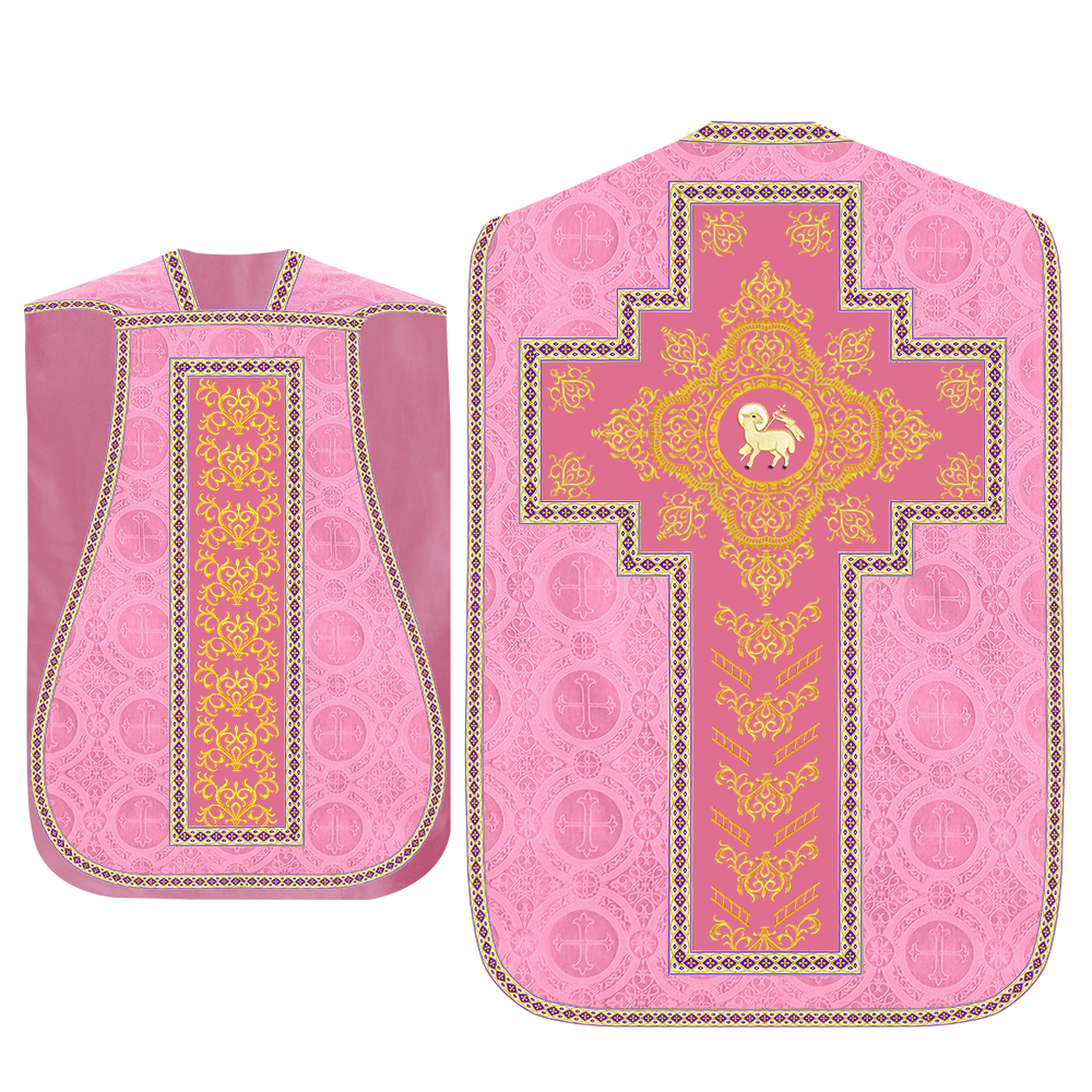Traditional Fiddleback Vestment With Motifs and Trims