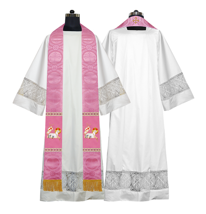 Embroidered LAMB Liturgical Clergy stole