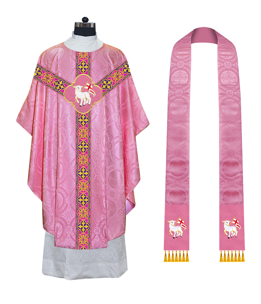 Gothic Chasuble with Cross Braided Trims