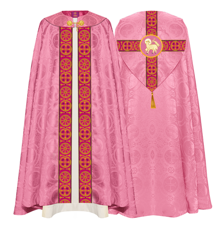 Gothic Cope Vestment with Cross Type Braided Motif