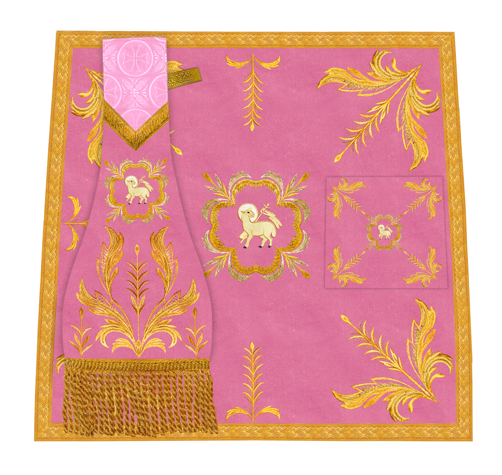 Handcrafted Church Altar Cloth with Detailed Embroidered Trims