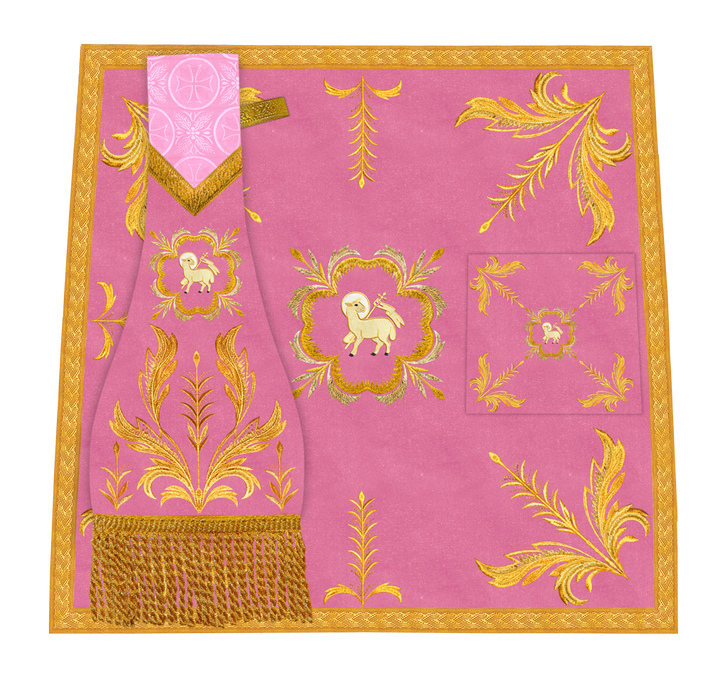 Handcrafted Church Altar Cloth with Detailed Embroidered Trims
