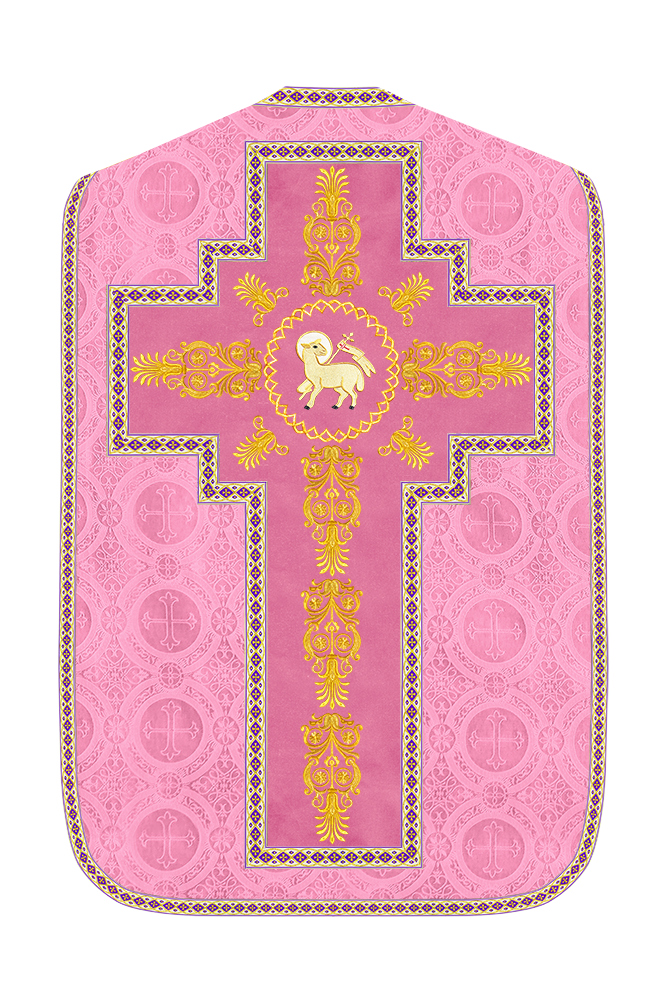 Roman Chasuble Vestments Adorned With Trims