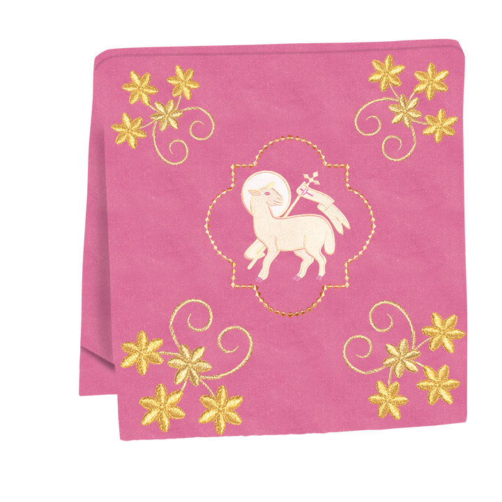 Elegant Embroidered Altar Cloth with Decorative Trim