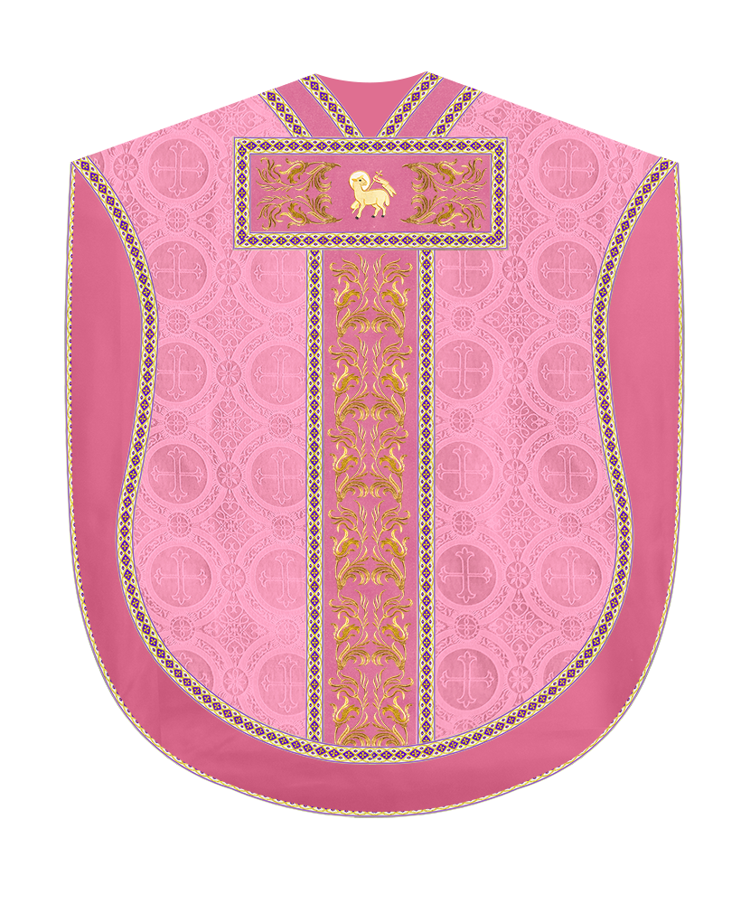 Liturgical Borromean Chasuble With Detailed Embroidery and Trims