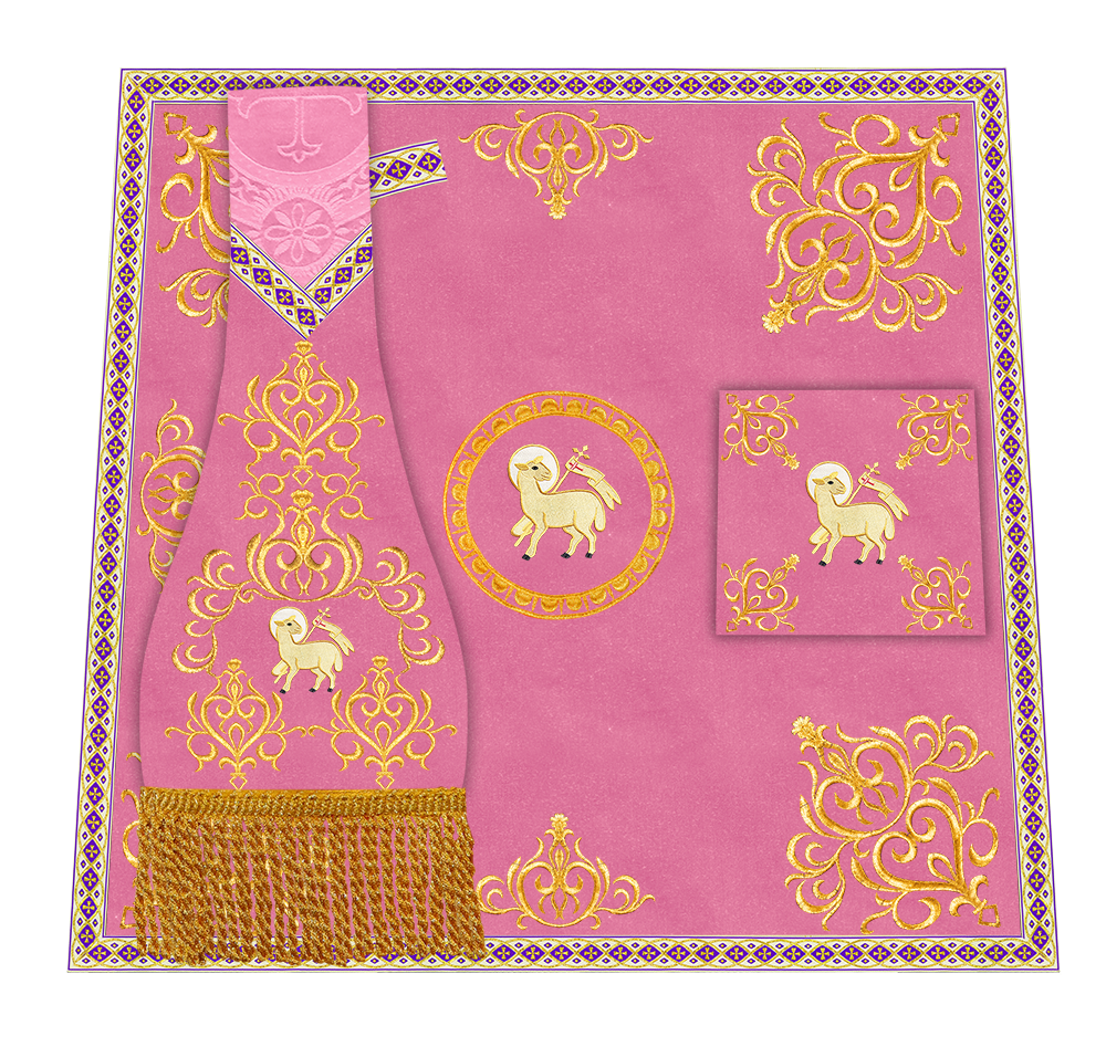 Traditional Fiddleback Vestment With Motifs and Trims