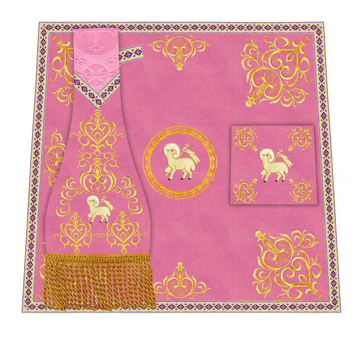 Traditional Fiddleback Vestment With Motifs and Trims