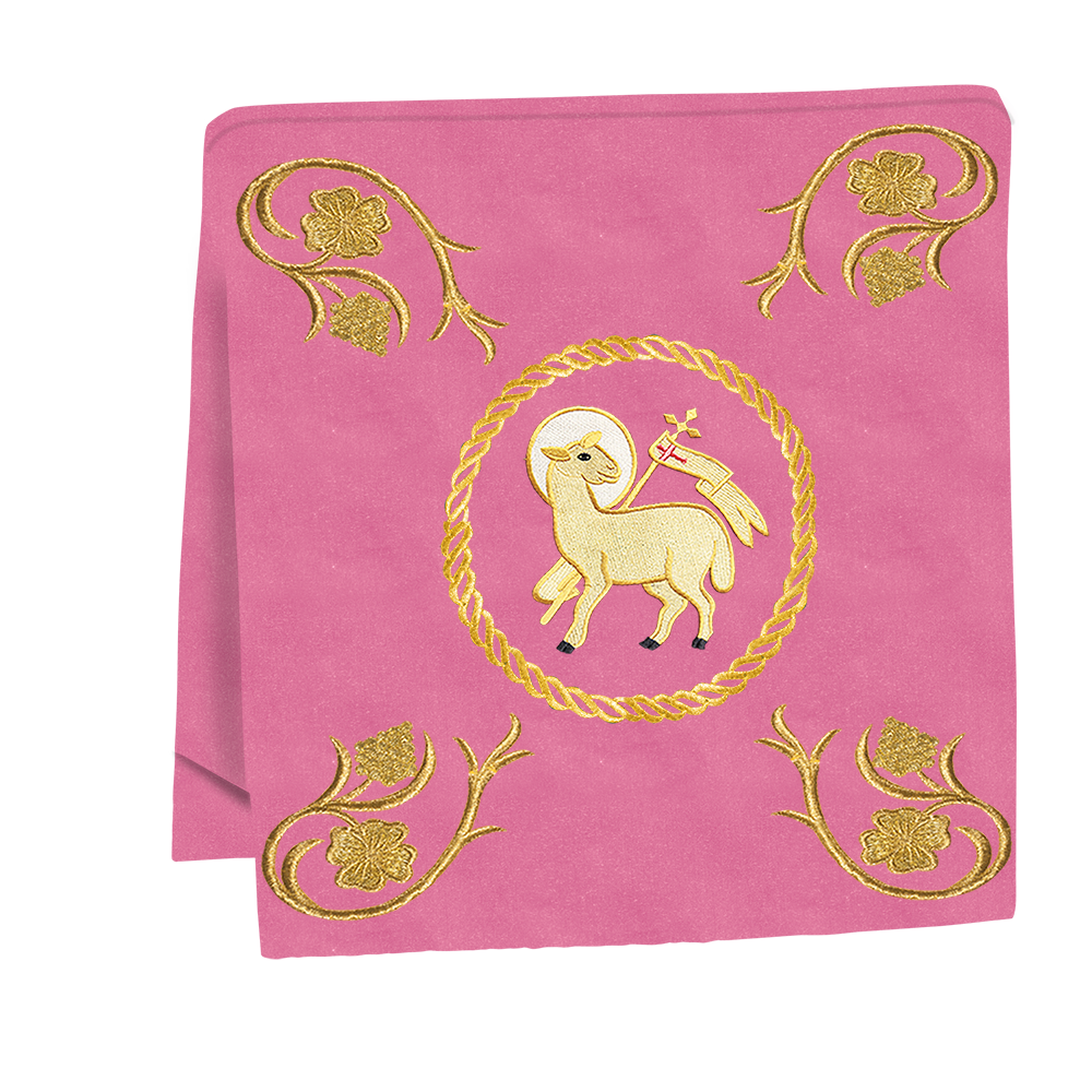 Embroidered Altar Cloth Embellished with Spiritual Motifs