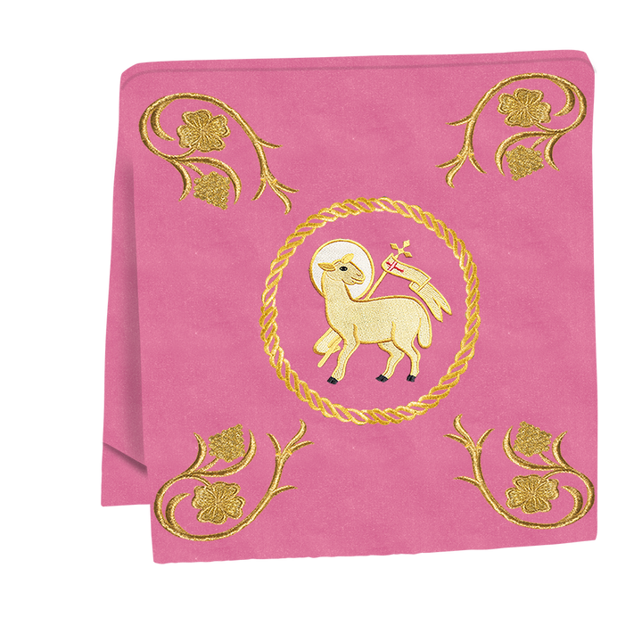 Embroidered Altar Cloth Embellished with Spiritual Motifs