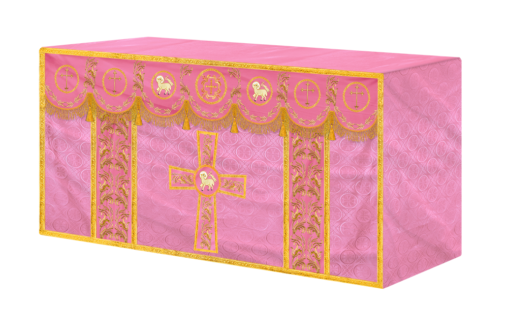 Church Altar Cloth with Refined Embroidery and Motif