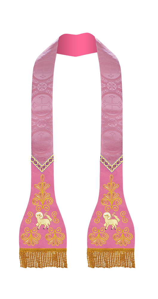 Roman Stole with Spiritual embroidery