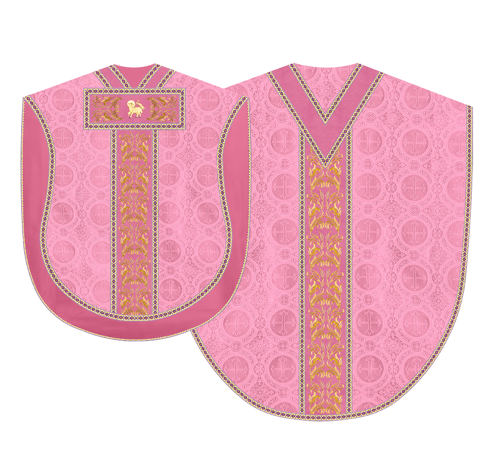 Liturgical Borromean Chasuble With Detailed Embroidery and Trims