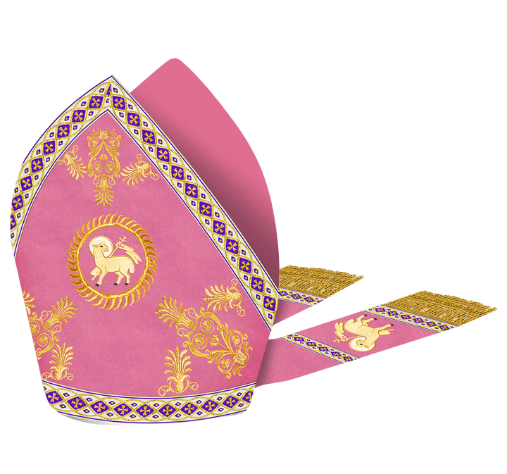 Catholic Mitre with Embroidery and Trims