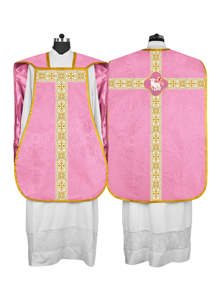 Vestimentas con espalda de violín con motivo y cruz Orphrey