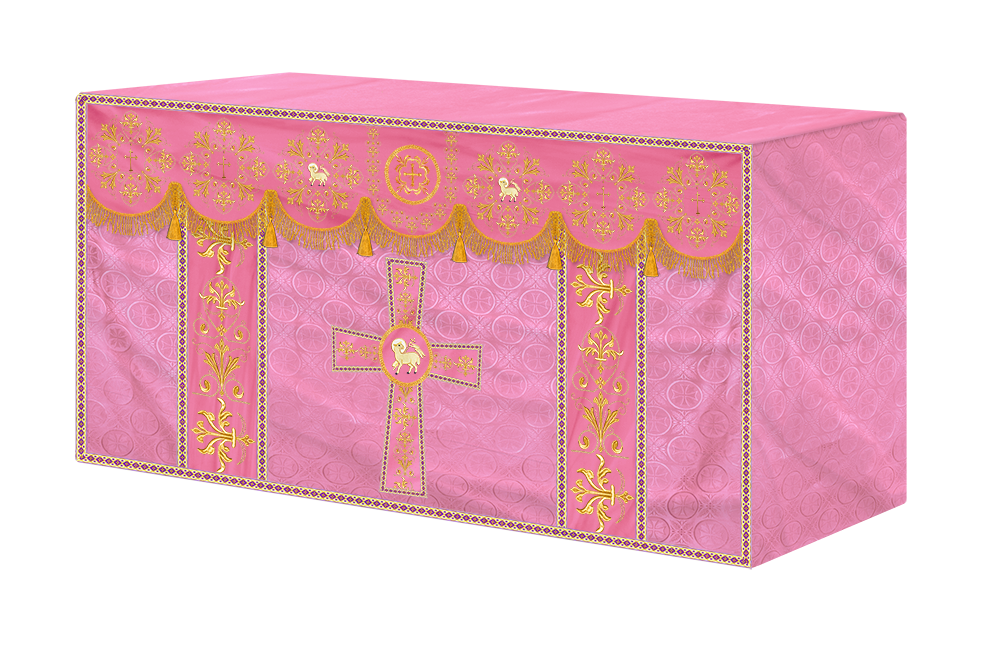 Embroidered Liturgical Church Altar Cloth with Spiritual Motif