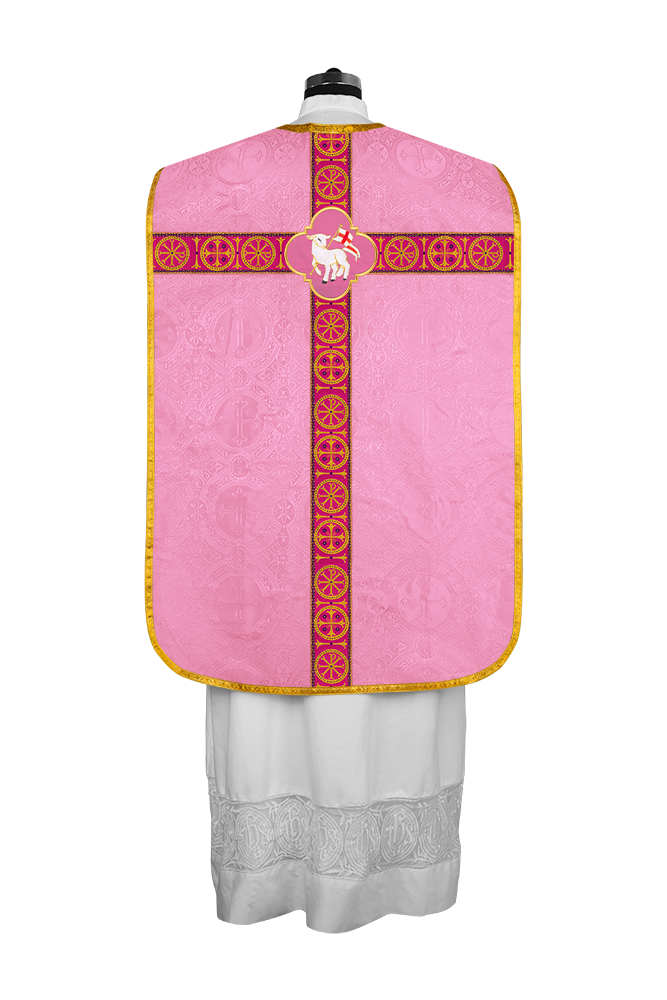 Catholic Roman Chasuble with Ornate Orphrey