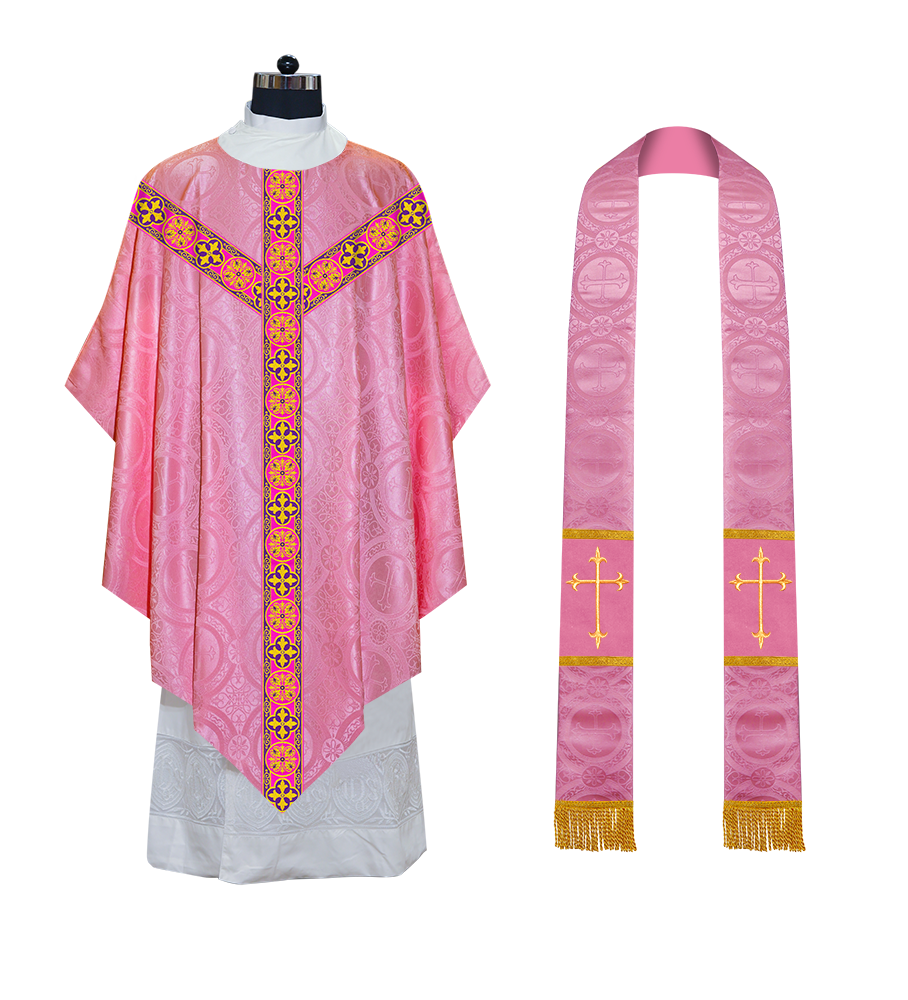 Pugin Chasuble with Woven Braids