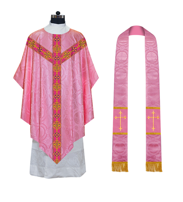 Pugin Chasuble with Woven Braids