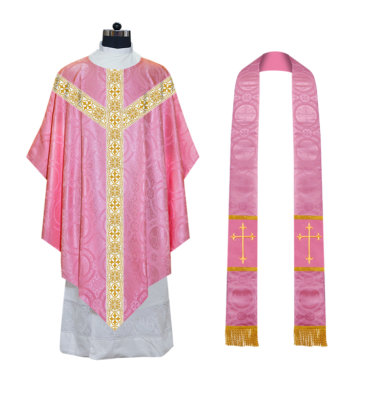 Pugin Chasuble with Braided Orphrey