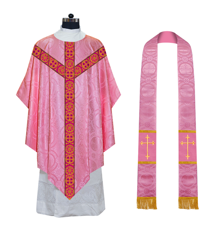 Pugin Chasuble with Detailed Braids