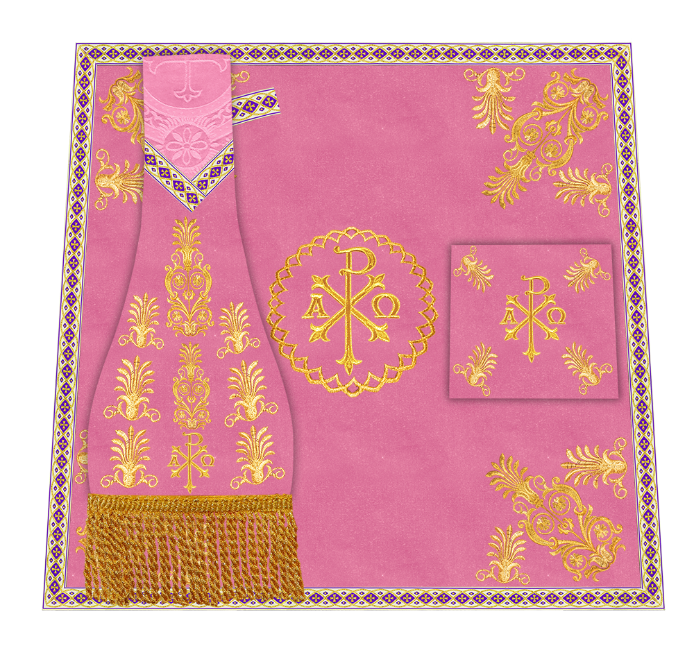 Roman Chasuble Vestments Adorned With Trims