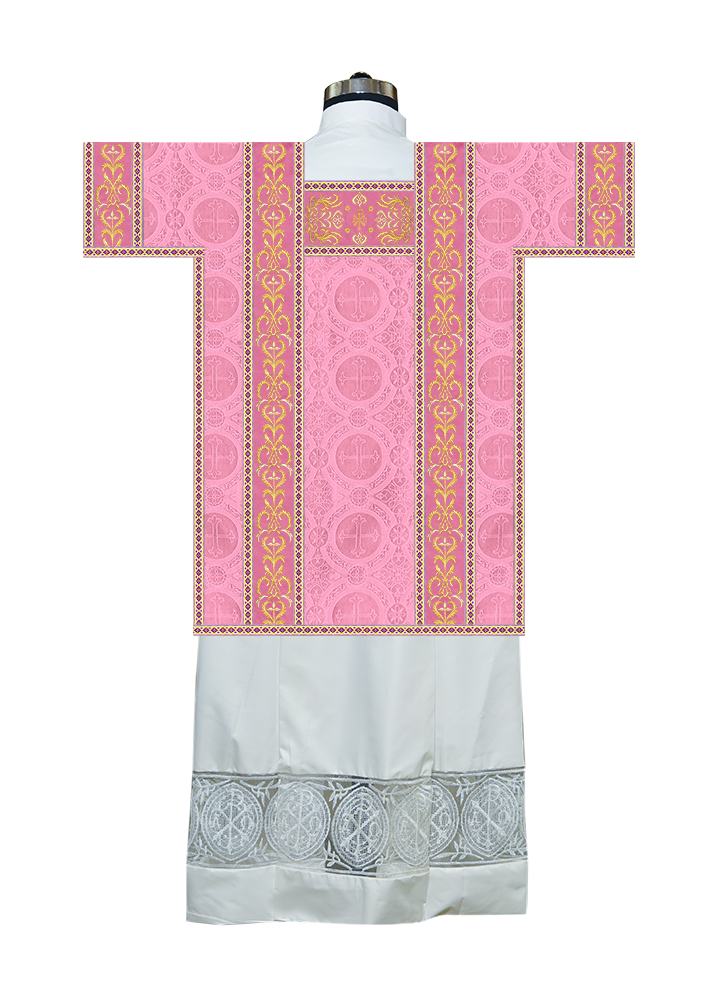 Tunicle Vestment with Spiritual Motif and Trims