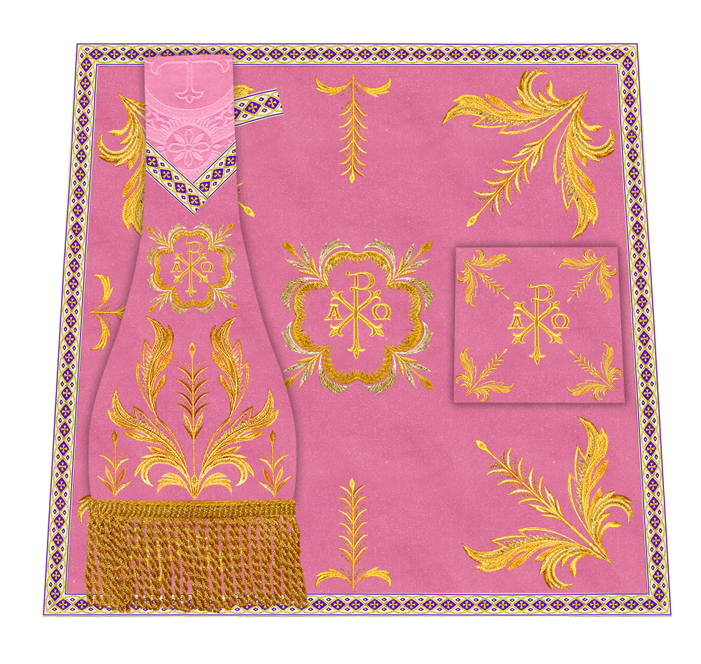 Roman Chasuble Vestment With Detailed Orphrey