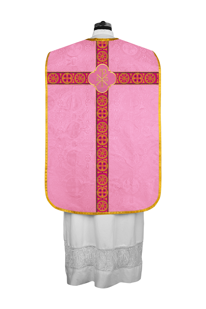 Catholic Roman Chasuble with Ornate Orphrey