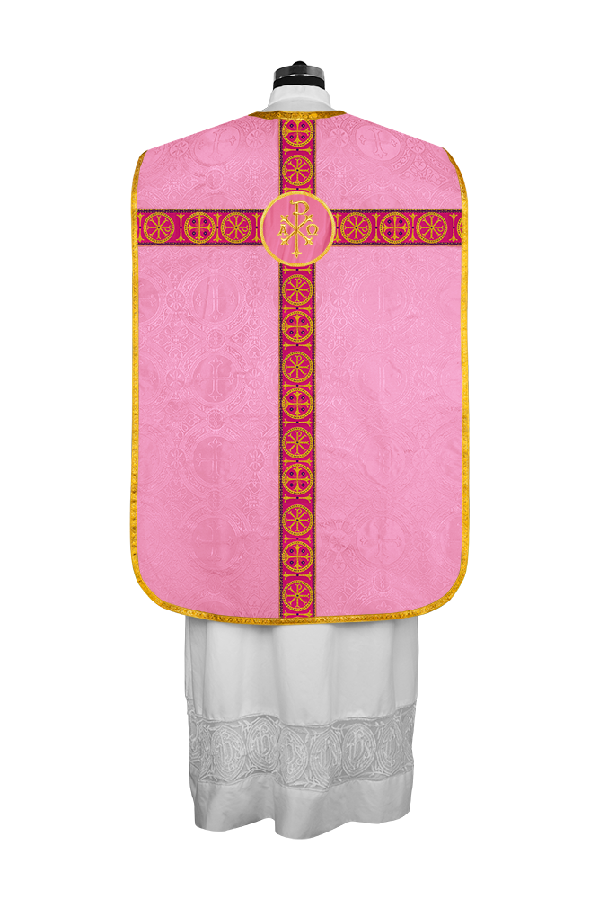 Catholic Roman Chasuble with Ornate Orphrey