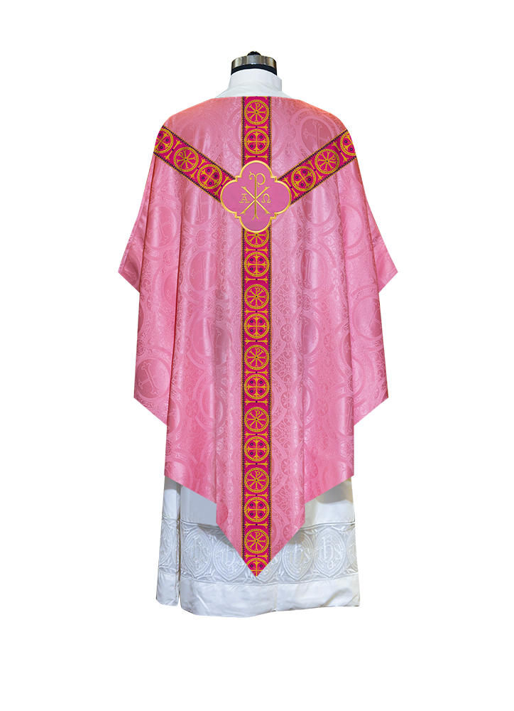 Divine Pugin Chasuble with Braided Lace Orphrey