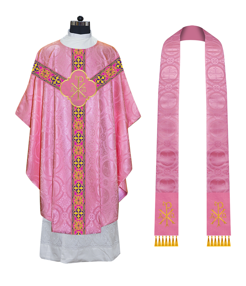 Gothic Chasuble with Cross Braided Trims