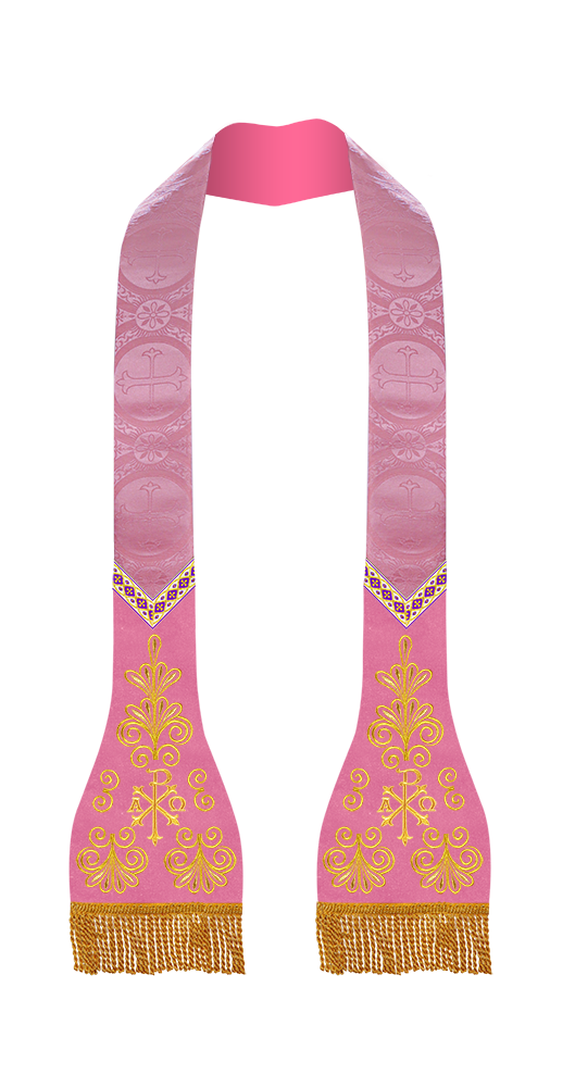 Roman Stole with Spiritual embroidery