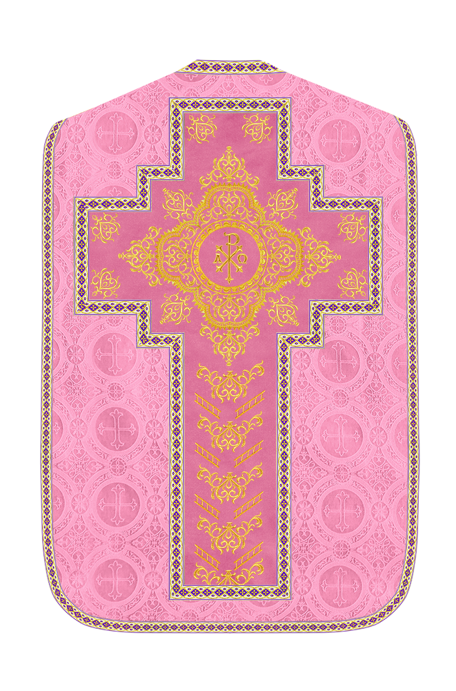 Traditional Fiddleback Vestment With Motifs and Trims