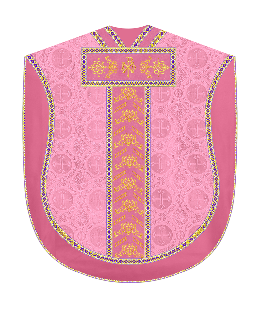 Borromean Chasuble Vestment Adorned With Colour Braids and Trims