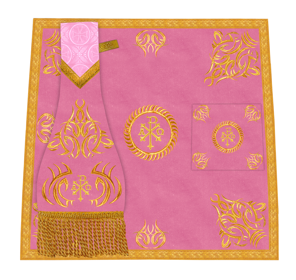 Liturgical Altar Table Cloth with Elegant Embroidery Trims