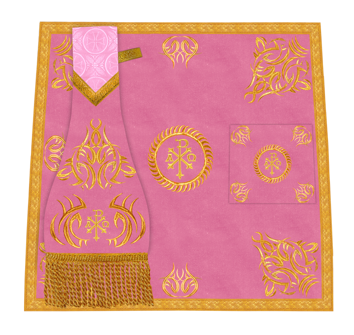 Liturgical Altar Table Cloth with Elegant Embroidery Trims