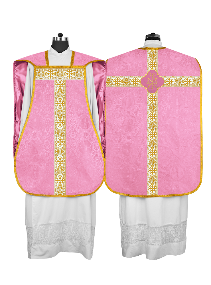 Vestimentas con espalda de violín con motivo y cruz Orphrey