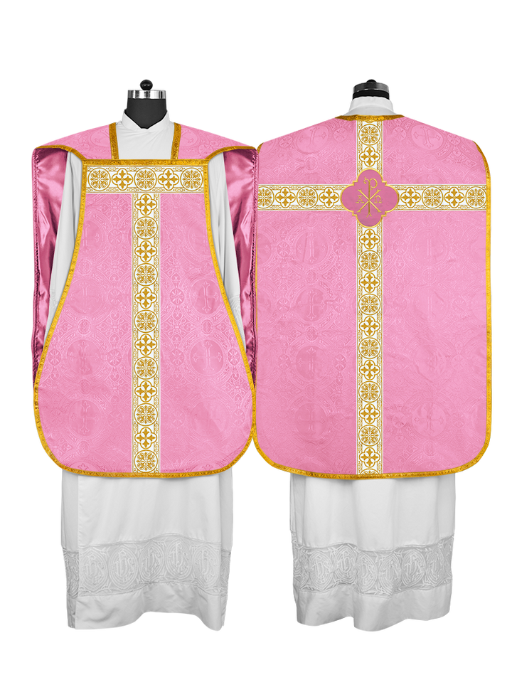 Vestimentas con espalda de violín con motivo y cruz Orphrey