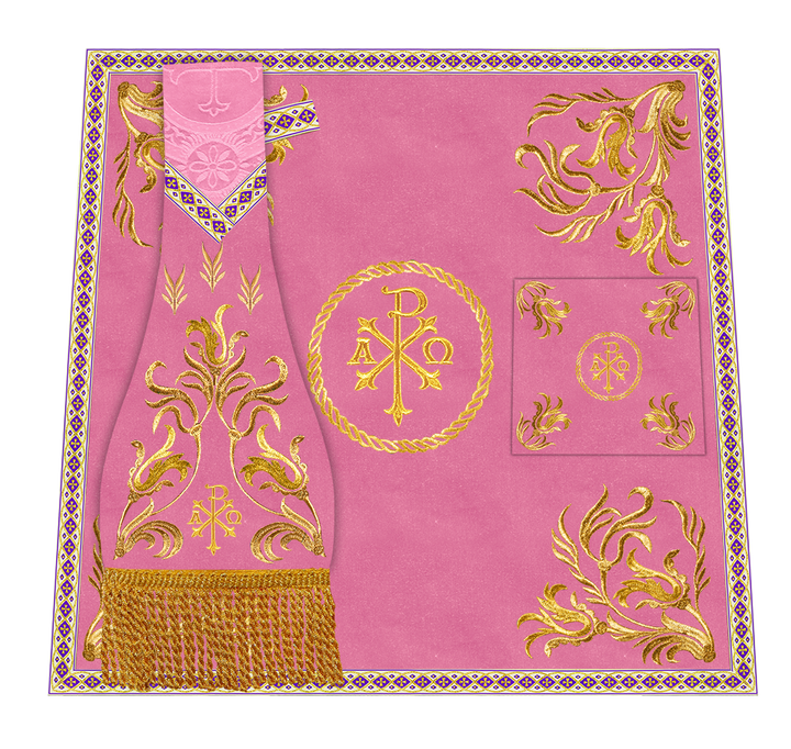 Mass set Vestment with Embroidered Motif