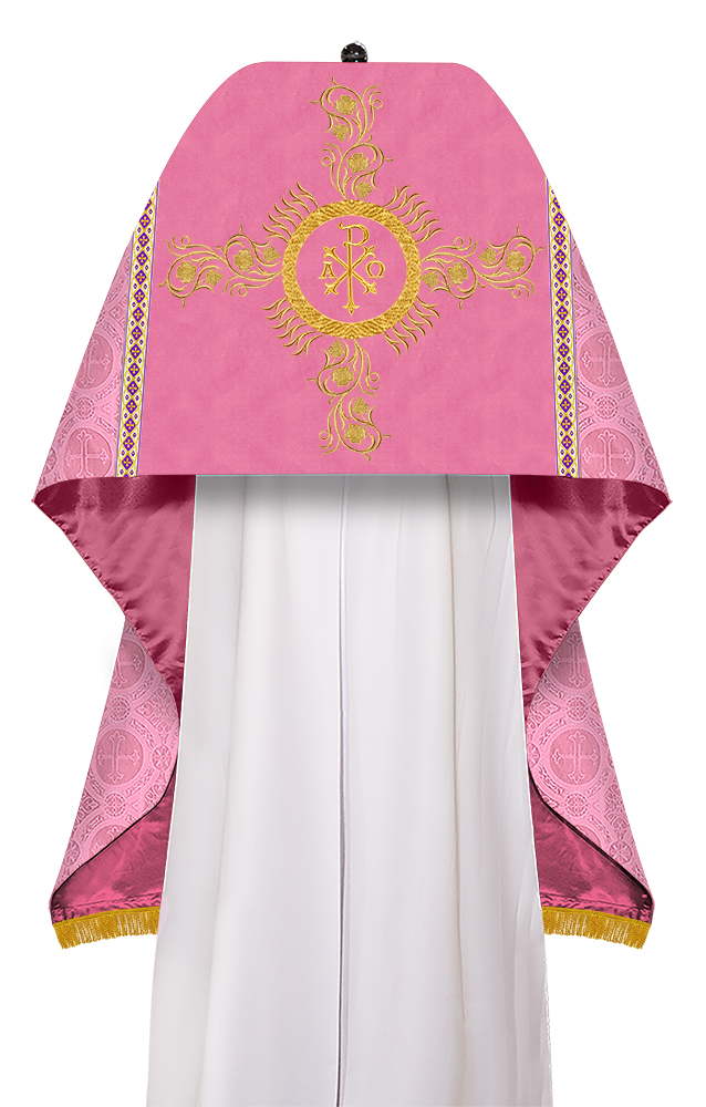 Humeral Veil Vestment with Grapes Embroidered Trims