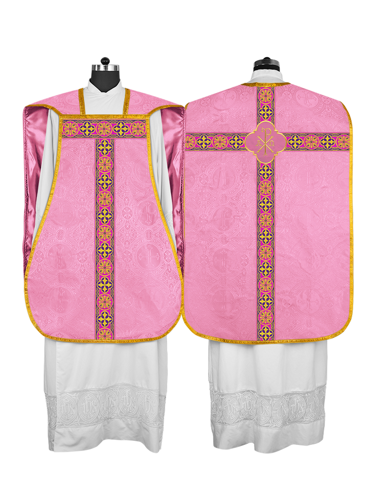 Fiddleback romano con ribetes trenzados tejidos 