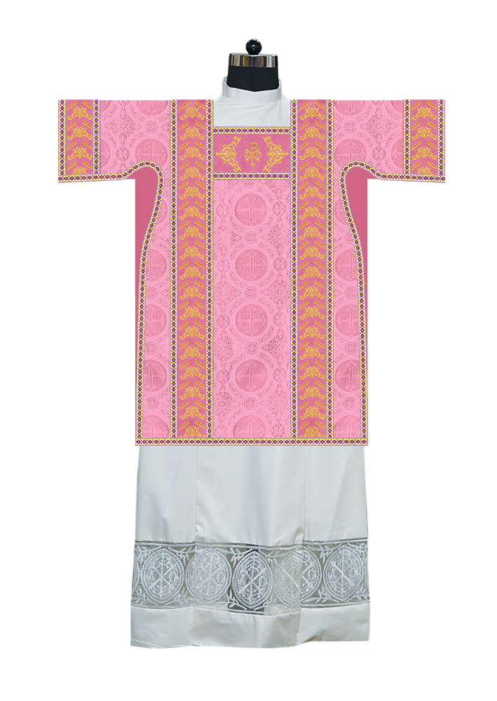 Tunicle Vestment with Braided Motif and Trims