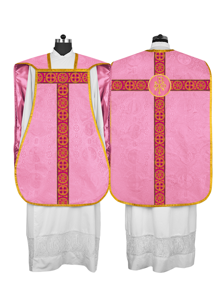 Catholic Roman Chasuble with Ornate Orphrey