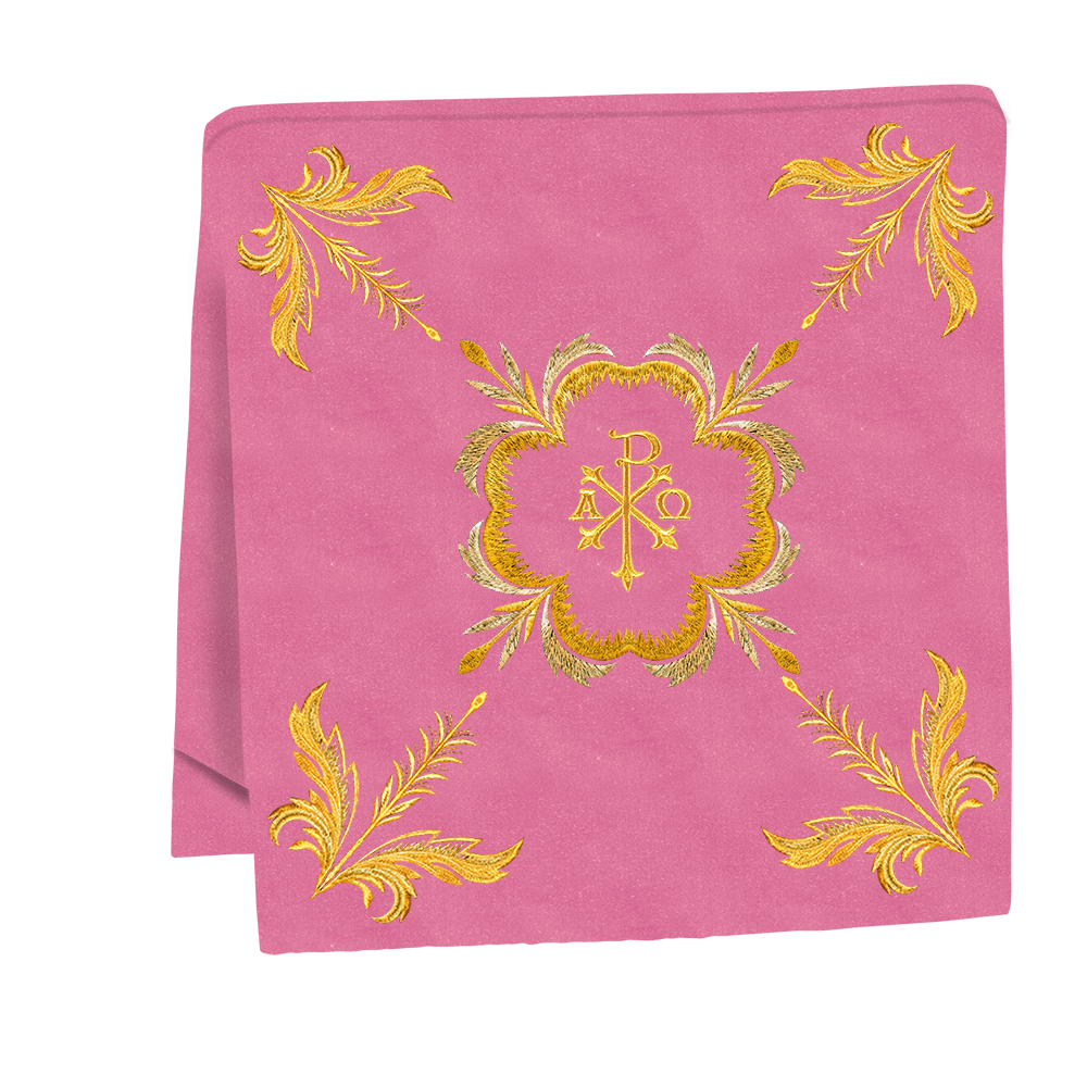 Altar Mass Set Adorned with Ornate Embroidery and Motif