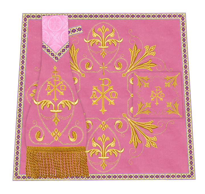 Embroidered Liturgical Church Altar Cloth with Spiritual Motif
