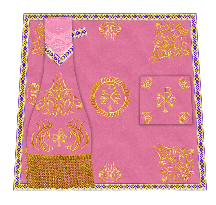 Borromean Chasuble Vestment With Braided Orphrey and Trims